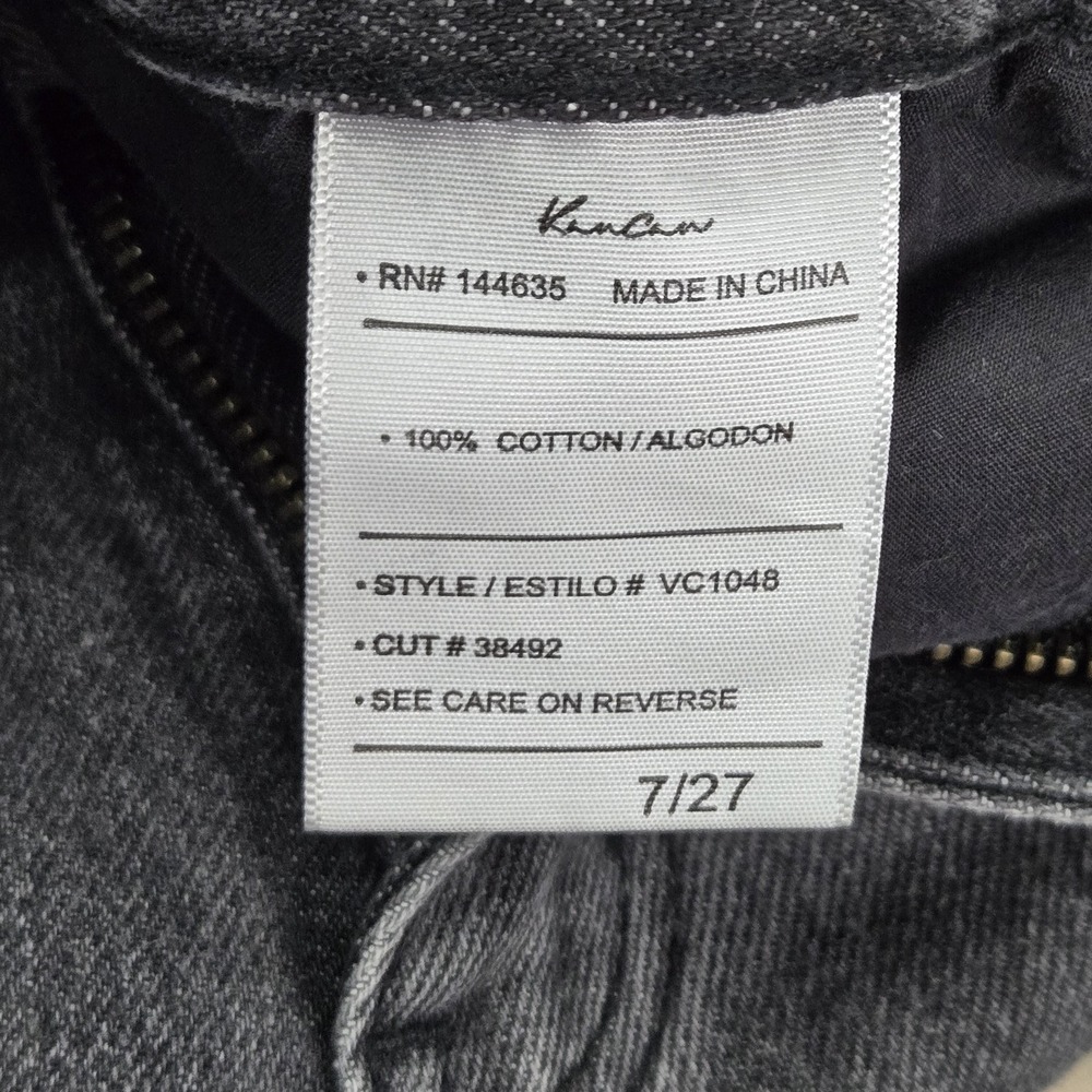 Kancan Women Jeans‎ 7/27 Gray Denim Estilo VC1048 Grunge 26" Inseam NWT - Picture 5 of 16